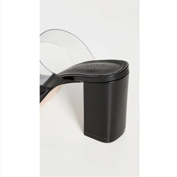 NEW $118 Schutz Ariella Black Leather Platform Sandal - Picture 5 of 9